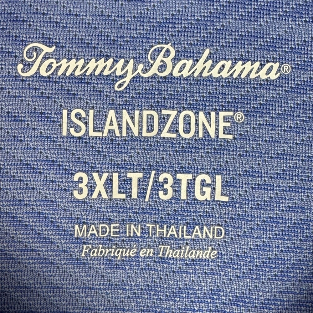 Tommy Bahama Polo Island Zone Performance Shirt Mens 3XLT Blue Golf Nautical - Picture 4 of 7